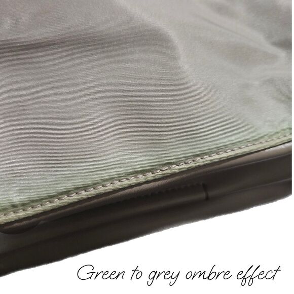 Prada - Iridescent Olive Green & Grey Leather Structured Shoulder Bag VGUC, VTG - Picture 3 of 12